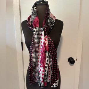 Y2K pink & Black Sparkly Scarf